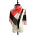 Plaid shawl elegant socialite style